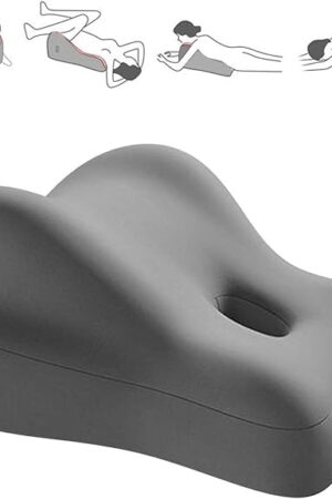Butt Cushion for Couples, Low-Profile Design, Couples Pillow for Intimacy, Pillow Memory Foam, Provides Waist and Neck Support, Recovers After Impact, Ideal to Sitting and Lying (Grey)