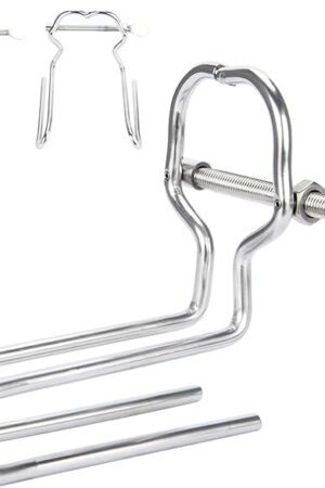 1'' to 6''Adjustable Anal/Vaginal Expander, Smooth Stainless Steel Butt Plug with Flexible Size Expansion, Easily-Operated Screw Type Stimulating Devices for BDSM or Anal Training LGBTQ+ Friendly
