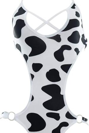 YOMORIO Womens Sexy Anime Cow Bikini Lingerie Lolita Japanese Cosplay Underwear