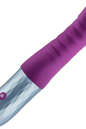 Cadenza Thrusting Vibrator for Women - Thrusting Dildo G Spot Vibrator with 7 Thurst Speeds - Splashproof, Soft Liquid Silicone Adult Sex Toys (Purple)