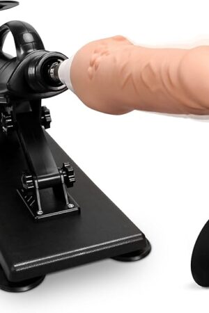 Heating & Vibrating Dildo Sex Machine with Suction Cup, Automatic Thrusting Device for G Spot & Anal Toys, Adult Sex Toy, 3XLR Connector