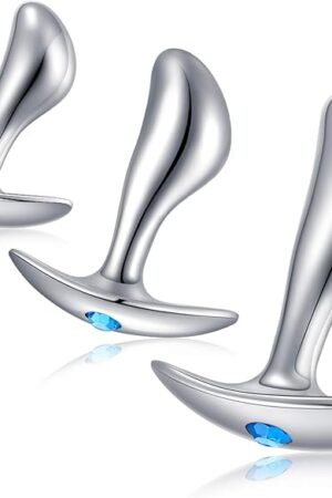 Anal Plugs Luxury Jewelry 3pcs Trainer Kit Butt Plugs with Flared Base Prostate Massage Stimulation Sex Toys for Women Men Beginner
