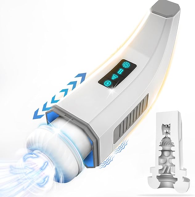 3 in 1 Thrusting Sucking Vibrating Automatic Male Masturbator, Adult Sex Toys for Men, Blowjob Sex Machine Men's Sex Toy Stroker Penis Vibrator, Hands Free Masturbators Pocket Pussy for Men Pleasure