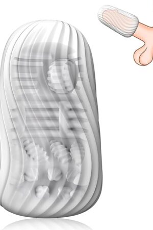 FST Egg Male Masturbator with Spiral and 3D Tunnel Texture TPE Flexible Pocket Pussy with Storage Box Soft Male Stroker Reusable Blowjob Toy Adult Sex Toys for Men Penis Masturbation