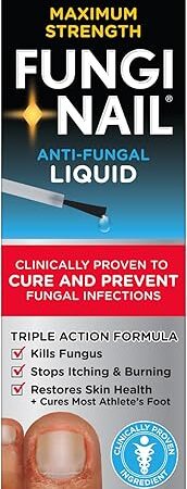 Fungi-Nail Anti-Fungal Liquid Solution, Kills Fungus That Can Lead to Nail & Athlete's Foot with Tolnaftate & Clinically Proven to Cure and Prevent Fungal Infections 1 Fl Oz (Pack of 1)