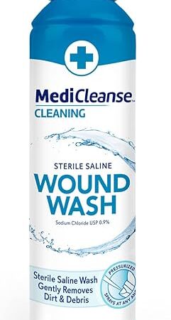 First Aid Sterile Saline Wound Wash, Promotes Healing, No Stinging or Burning, 74 oz Spray Can - Made in USA