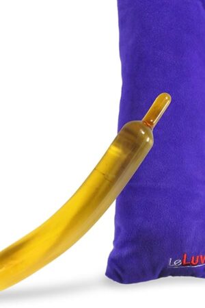 LeLuv Mini Banana Dildo Curved G-Spot Borosilicate Glass with Premium Padded Pouch