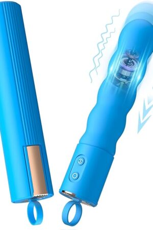 Discreet Thrusting G Spot Vibrator Dildo with Portable Size for Clitoral Vagina Stimulation, Personal Wand Massager Silent Sex Toy with 10 Vibrating 7 Thrusting, Adult Sex Toys for Women or Men