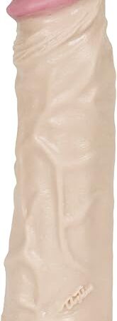 Doc Johnson The Naturals - 7.5 Inch Heavy Veined Vibrating Dong - 7.5 in. Long and 2.1 in. Wide - Twist Bottom To Control Vibration Speed - Dildo - White