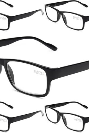 Gaoye Professional Reading Glasses for All Day - Computer Readers with Blue Light Protection - Value Pack
