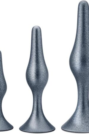 Blush Anal Trainer Plugs - 3 Pack Anal Adventures Matrix Silicone Plug | Ultrasilk Smooth Butt Plugs Graduated Sizes | Prostate Massager & Stretching Adult Sex Toys for Beginners Men Women & Couples