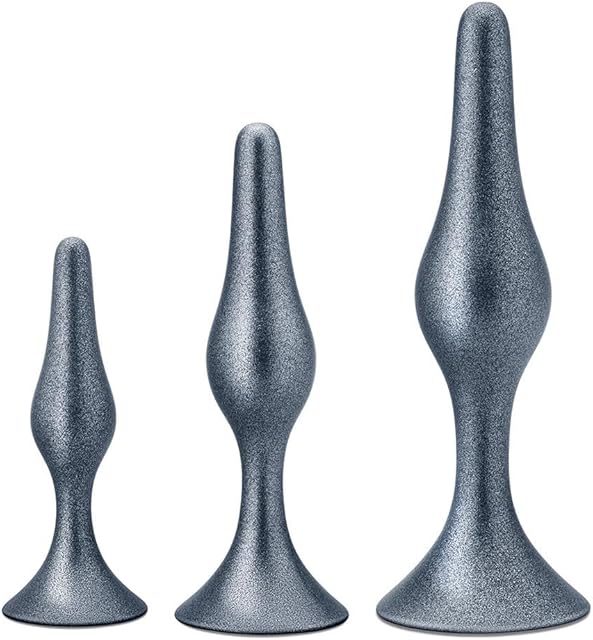 Blush Anal Trainer Plugs - 3 Pack Anal Adventures Matrix Silicone Plug | Ultrasilk Smooth Butt Plugs Graduated Sizes | Prostate Massager & Stretching Adult Sex Toys for Beginners Men Women & Couples