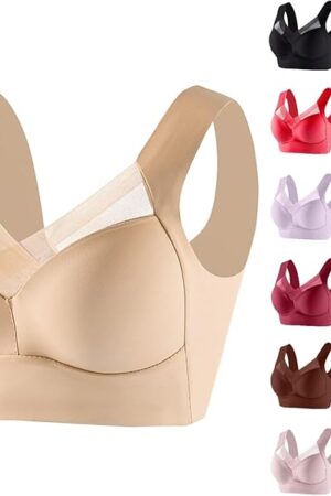Zen Chic Bra - Seamless Powerful Push Up Wireless Bra Full-Figure Lift Ice Silk Anti Sagging Posture Correcting Bras