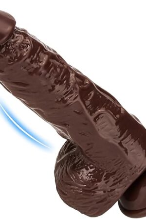 7 Inch Realistic Beginner Dildo with Strong Flared Suction Cup Base for Hands-Free Play, G-spot Realistic Dildo Sex Toys for Women and Men(Brown)