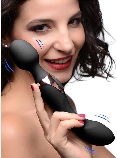 G Spot Vibrator Wand, 2 in 1 Wand Massager Clit Stimulator with 3 Speeds & 7 Vibrations Vibrating Dildo Dual Vibrators 2 Powerful Motors Clitoral Adult Sex Toys for Women Couples