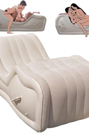 Automatic Inflatable Sex Furniture Sofa for G Spot Position Aid, Sex Bondage Chair Cushion Bed, Woless Adult Sex Toy for Couple, Auxiliary Ramp Pillow for Valentine's Day Gift Couple Sexual Pleasure