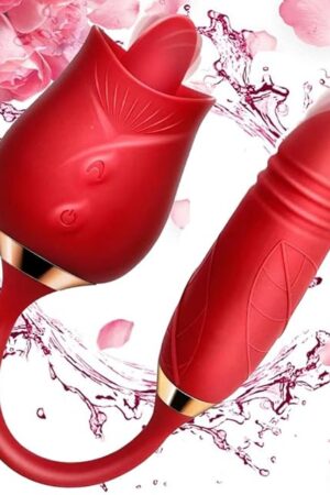 Generic 10 Intense Suction Patterns 10 Continuous Insertion Rose Adult Tool 2024 Women Toys Automatic Electric Adult Toys Machine USB Rechargeable YN174, Red