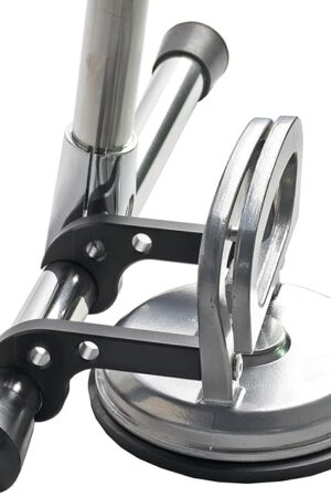 FREDORCH Super Suction Cup Fixed Big Sex Machine Bracket, Love Machine Attachment Best for Cylindrical Pipe Diameter 25mm, Smooth Plane adsorption More Stable (Black Silver)