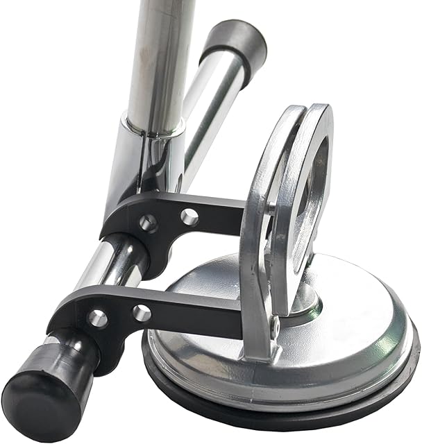 FREDORCH Super Suction Cup Fixed Big Sex Machine Bracket, Love Machine Attachment Best for Cylindrical Pipe Diameter 25mm, Smooth Plane adsorption More Stable (Black Silver)