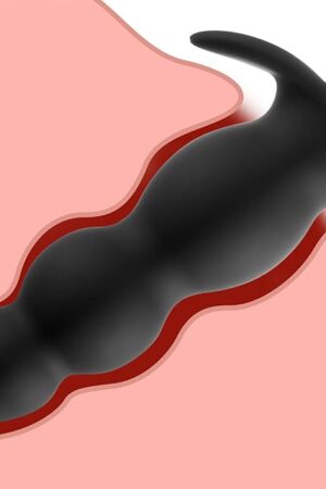 Hollow Tunnel Silicone Huge Large Big Butt Plug with Narrow Flared Base and 3 Balls, Expanding Anal Beads Plugs, Anus Dilator Opening Trainer Butt Stretcher Sex Toys for Men Women Advanced User Master