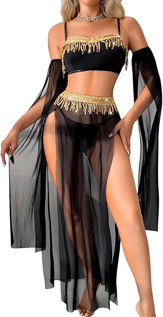 Exotic Wear Dancer Outfits,High Slit Skirt Sexy Lingerie For Women,Belly Dance Costume Cosplay Festival