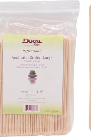 Dukal Large Wooden Wax Sticks - Body Hair Removal Applicator for Waxing, ?? x 6? (Pack of 100)