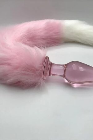 Anal Butt Plug Fox Tail Glass Anal Plug Furry Fetish Sex Toy for Woman Men Anal Plug Dog Tails for Cosplay Cat Crystal Anal Sex Toys