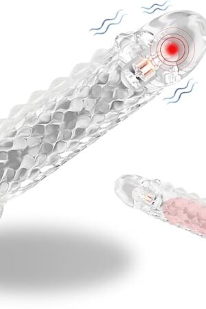 Vibrating Extender Penis Sleeve, Pump and Amplifier, Flexible Cock Ring Couple Vibrator, G-Spot Vibrator, Reusable Condom, Waterproof Adult Couple Sex Toys for Men and Couples