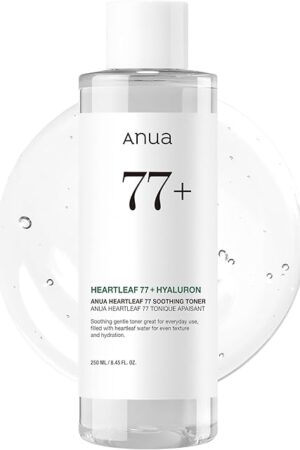 Anua Heartleaf 77 Soothing Toner I pH 55 Trouble Care, Calming Skin, Refreshing, Hydrating, Purifying, Cruelty Free, Vegan,(250ml / 845 floz)