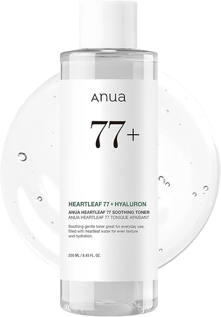 Anua Heartleaf 77 Soothing Toner I pH 55 Trouble Care, Calming Skin, Refreshing, Hydrating, Purifying, Cruelty Free, Vegan,(250ml / 845 floz)