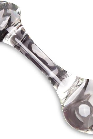 Glass Pleasure Wand, Crystal Double-Ended Mushroom Head Anal Butt Plug for G-spot Stimulation Sex Toys Adult Products(A)