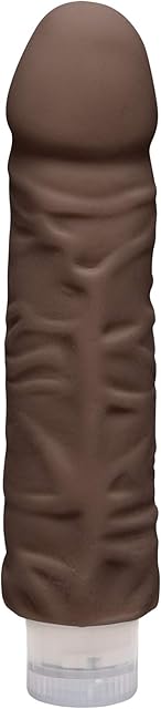 Doc Johnson The D Shakin' Vibrating Dildo, Chocolate, 7 Inch