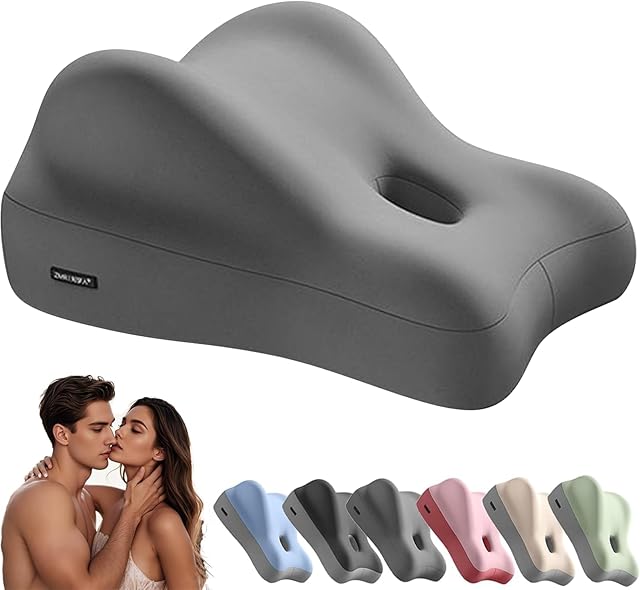 JOYO Butt Cushion for Couples, Couples Pillow for Intimacy, Pillows Memory Foam, Butt Cushion for Couple Pregnancy Pillow Cushions for Bed, Provides Intimacy Support (Grey)