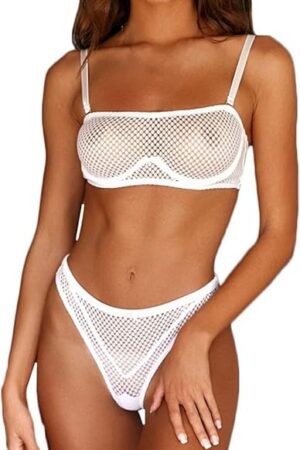 Women's Lingerie Sexy Mesh Underwear Bra Mesh Set Brief Women Lingerie Bralette Sexy Wire Sexy Sleepwear Bodysuit