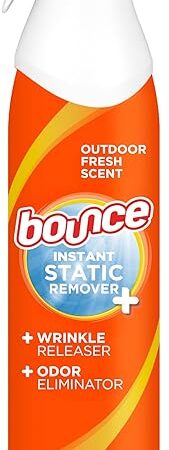 Bounce Anti Static Spray, 3 in 1 Instant Anti Static Spray & Instant Wrinkle Release, Odor Eliminator and Fabric Refresher Spray (97 Fl Oz, Pack of 1)