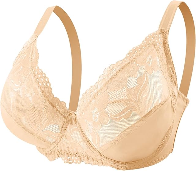 Women Lace Bra Sexy Push Up Lingerie Plus Size Underwear Floral Transparent Brassiere with Underwire Large E F Cup