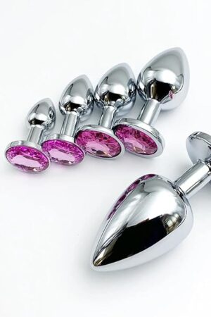 Anal Butt Plug 1PCS 5 Sizes Metal Anal Plug Stainless Steels Butt Plug Anal Sex Toys for Men Women Adult Sex Products Prostate Massager Dildo