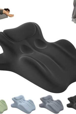 Chiro Monk Couple Pillow, Chiromonk Couples Comfort Cushion, 2025 New Couples Pillows for Intimacy, Wedge Pillows Memory Foam, Provides Waist and Neck Support, Multi Position Comfort (Black)