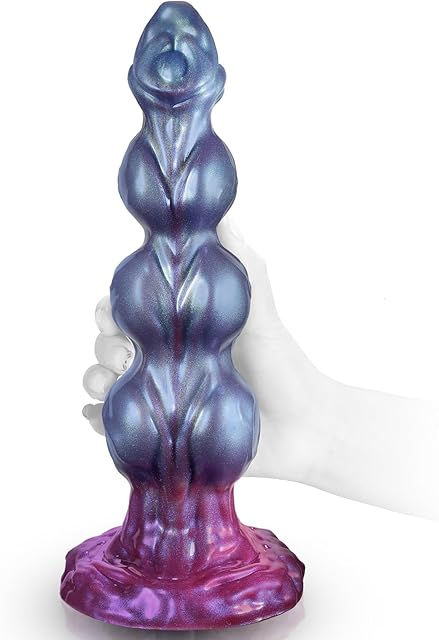 10" Huge Monster Dildo with 2.7" Diameter & 3 Knots Soft Silicone Knotted Horse Dildo, Thick Dog Knot G-Spot Dildo with Suction Cup, Big Dragon Anal Sex Toy, Adult Sex Toys & Games for Men, Women, Gay