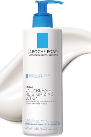 La Roche-Posay Lipikar Body Lotion Daily Repair Moisturizing Cream, Fragrance Free Body Moisturizer with Shea Butter, Body Lotion for Dry Skin, Moisturizing for Sensitive Skin