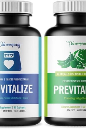 BB Company Slim Gut Bundle | Menopause Prebiotics and Probiotics for Women | Gut Vitamins for Digestive Health | Supports Joint Health & Sexy Midsection | Provitalize & Previtalize | 30 Day Supply