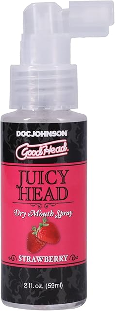 Doc Johnson GoodHead - Wet Head - Dry Mouth Spray - Instantly Moisturize Your Mouth - Sweet Strawberry - 2 fl oz(59 ml)