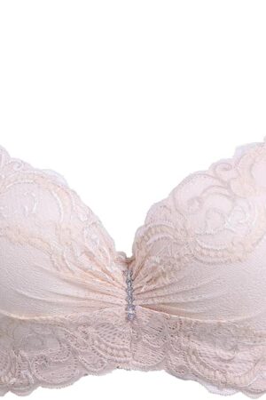 Women's Sexy Bra Push up Lace Bra 3/4 Coverage Adjustable Strap Underwire V Neck Unpadded Plus Size Bras