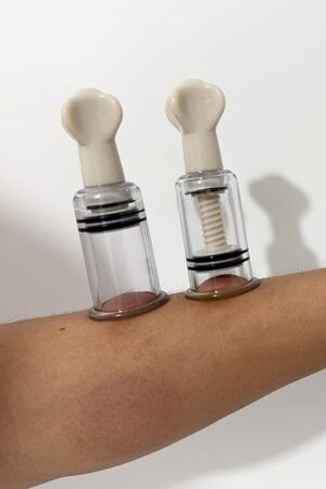 1 Pair Nipple Sucker Toys for Adult Sex Toy Nipple Pump Cupping Women Breast Stimulation Nipple Massager for Lovers SM Play (Inner Diameter 2CM)