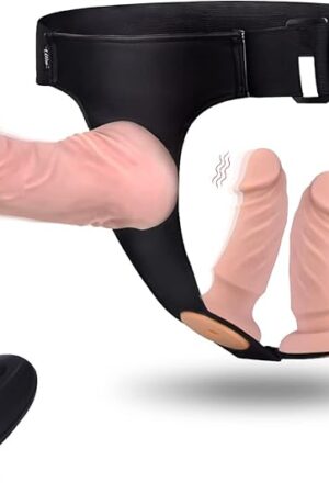 Harness Strap-On Vibration Realistic Dildos - Adjustable Strapless Strap-On Dildos with 10 Modes & 3 Dildos Silicone Anal G-spot Stimulation Sex Toys for Women Couples Lesbian | Remote Control