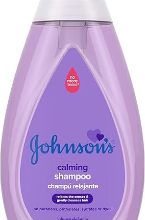 Johnson's Baby Calming Shampoo with Soothing NaturalCalm Scent, No More Tears Baby Hair Shampoo, Free of Parabens, Sulfates & Dyes, Baby Bath Essential, Hypoallergenic, 203 fl oz