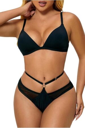 Women Sexy Cut Out G-String Thongs Sheer Mesh Panties Lingerie Underwear