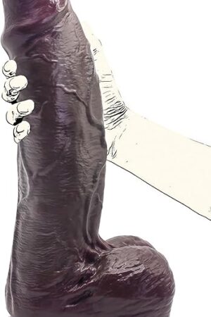 144 Inch Realistic Huge Thick Dildo Sex Toy for Women, Lifelike Soft 33 inche Diameter Big Giant Brown BBC Dildo with Strong Suction Cup Adult G-spot Penis for Advanced Male Female Adult Toys