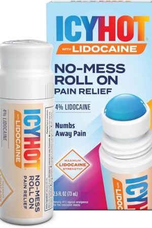 Icy Hot Maximum Strength Lidocaine No-Mess Pain Relief Liquid, No-Mess Applicator, 25 Ounces
