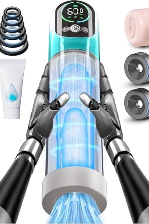 Electric Penis Pump - Male Sex Toys for Men 2 in 1 Vacuum Pump for ED Treatment with 6 Training Modes,Automatic Male Masturbators with 5 Suction Modes,Adult Toys with mini Pocket Pussy